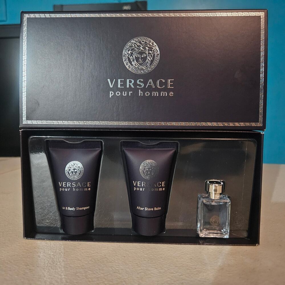 Versace Pour Homme 3 piece mini gift set for men NIB